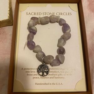 Sacred Stone Circle Amethyst Bracelet